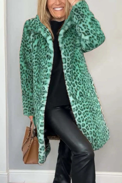 Elegant Leopard Print Coat