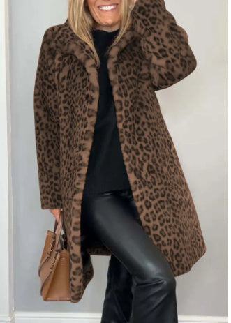 Elegant Leopard Print Coat