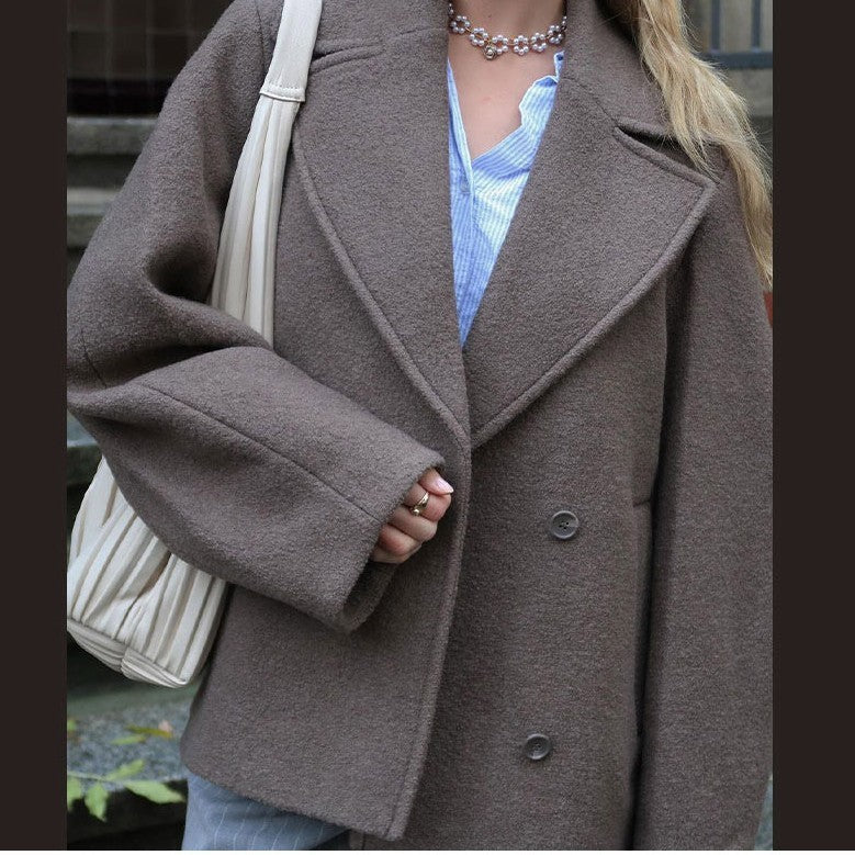 Luxury Lapel Wool Coat for Effortless Elegance