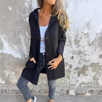 Casual Elegance Hooded Jacket – Lightweight & Trendy