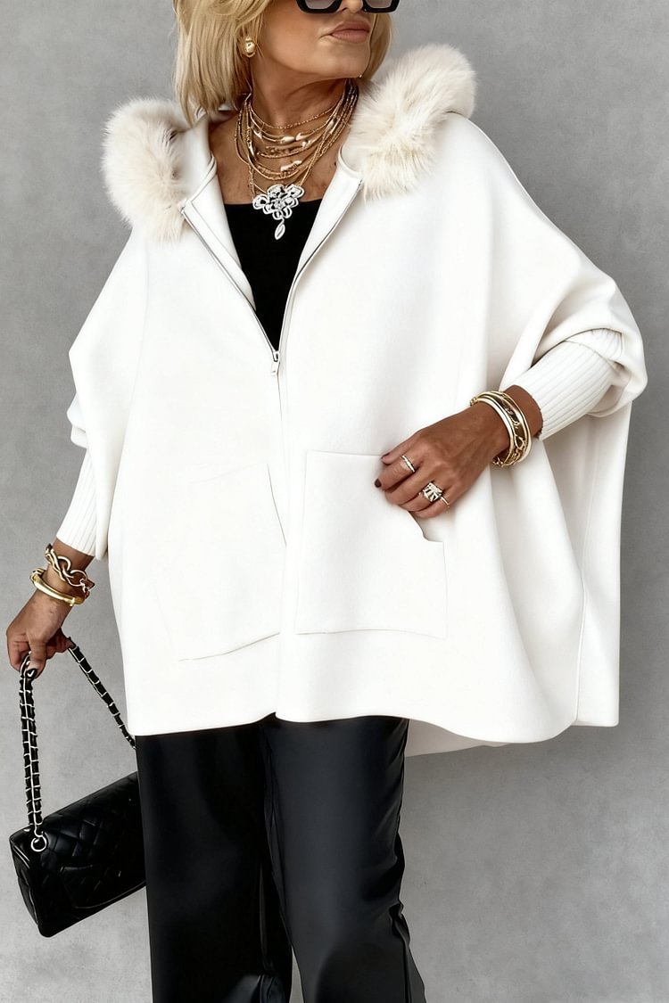 Trendy Winter Jacket with Fur detail