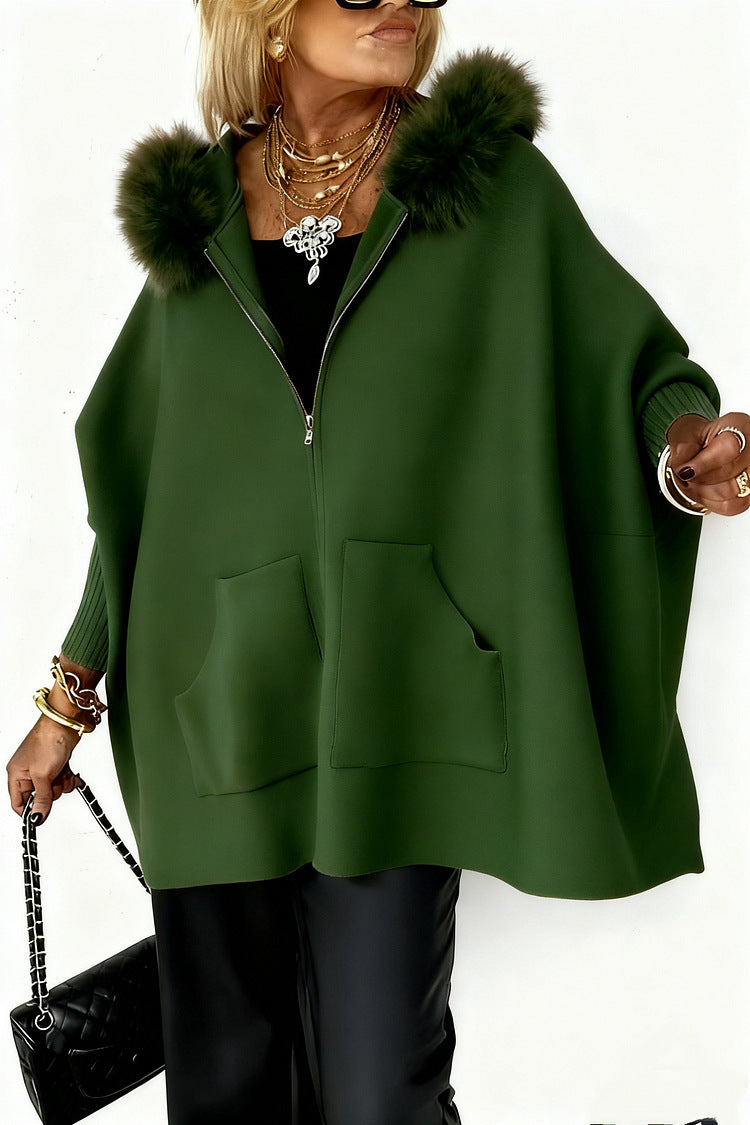 Trendy Winter Jacket with Fur detail