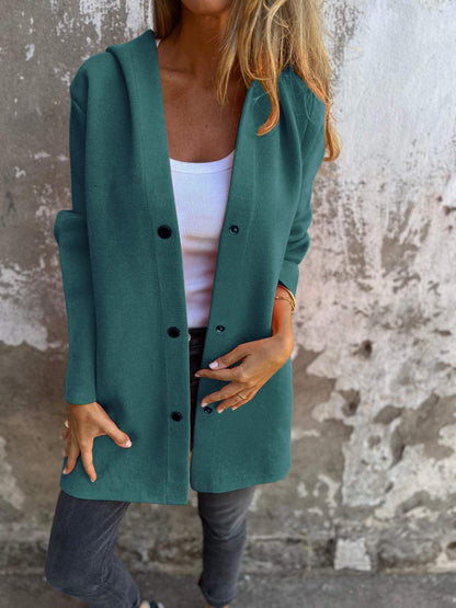 Casual Elegance Hooded Jacket – Lightweight & Trendy