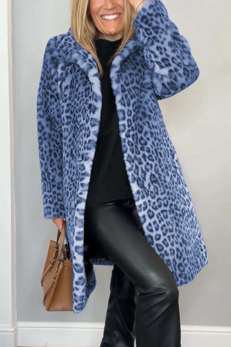 Elegant Leopard Print Coat