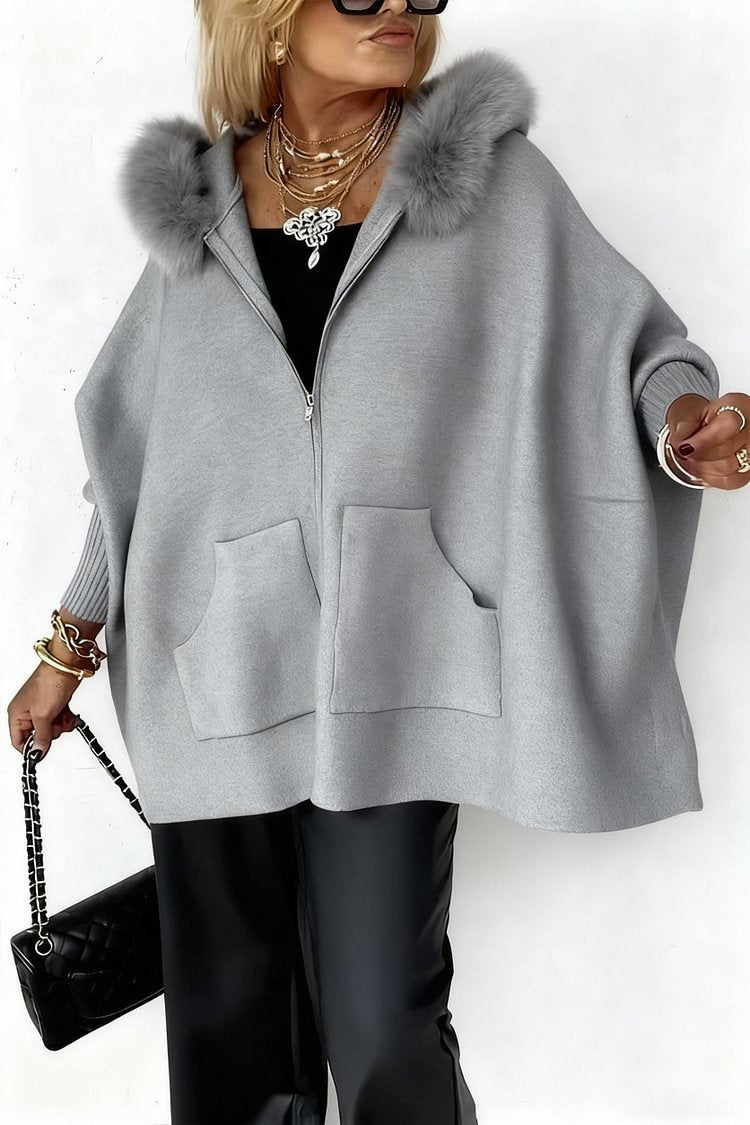 Trendy Winter Jacket with Fur detail