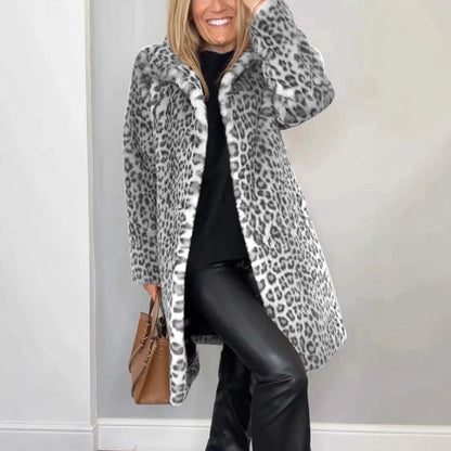 Elegant Leopard Print Coat
