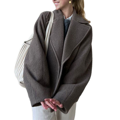 Luxury Lapel Wool Coat for Effortless Elegance